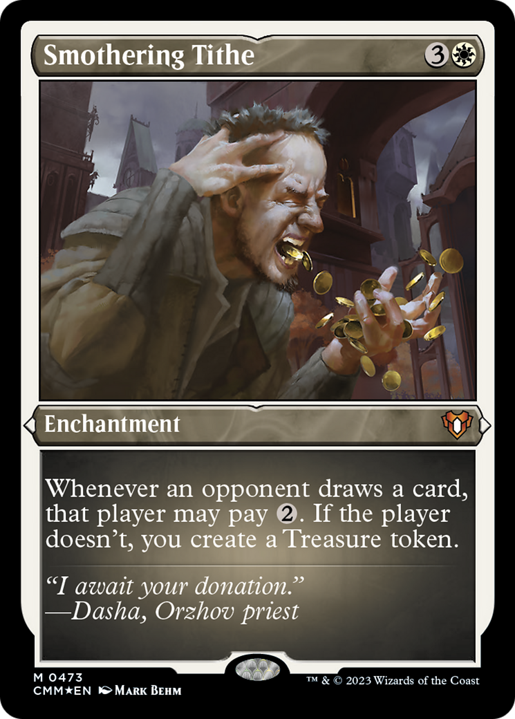 Smothering Tithe (Foil Etched) [Commander Masters] | Galaxy Games LLC