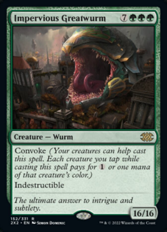 Impervious Greatwurm [Double Masters 2022] | Galaxy Games LLC