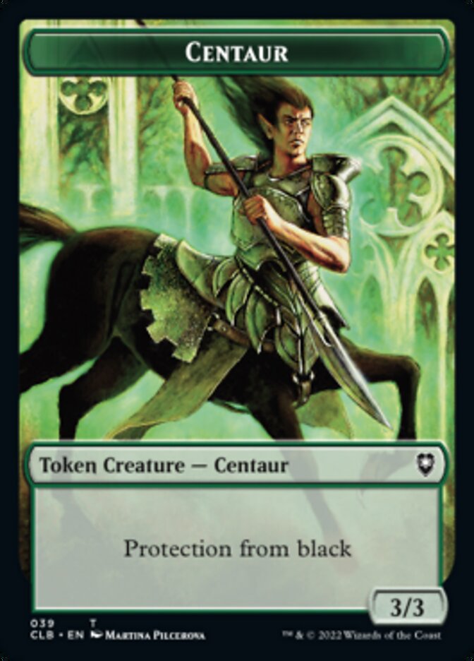 Horror // Centaur Double-Sided Token [Commander Legends: Battle for Baldur's Gate Tokens] | Galaxy Games LLC