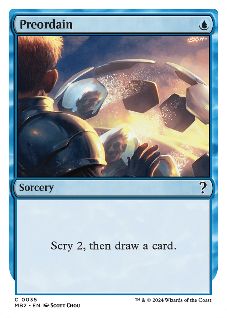 Preordain (White Border) [Mystery Booster 2] | Galaxy Games LLC