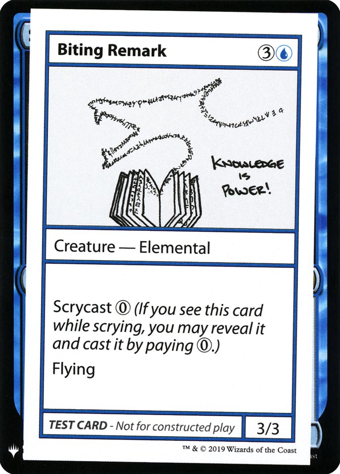 Biting Remark [Mystery Booster Playtest Cards] | Galaxy Games LLC