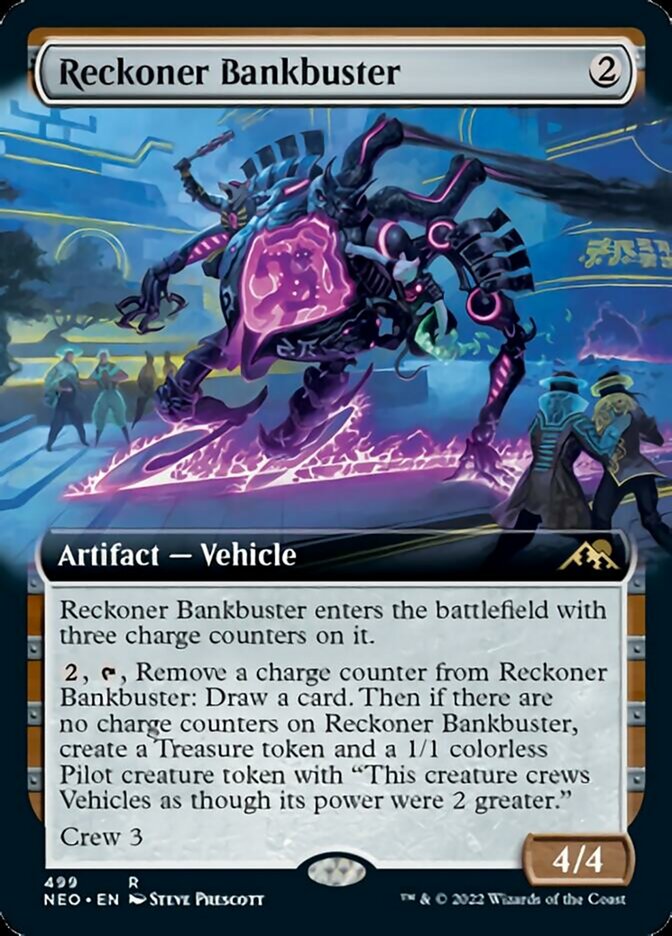 Reckoner Bankbuster (Extended Art) [Kamigawa: Neon Dynasty] | Galaxy Games LLC