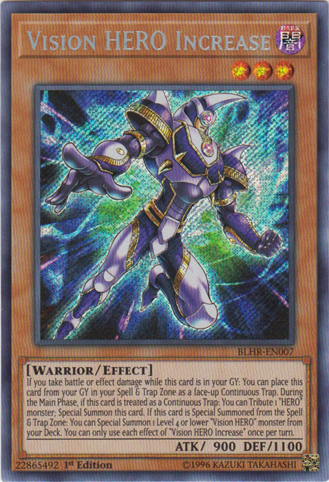 Vision Hero Increase [BLHR-EN007] Secret Rare | Galaxy Games LLC