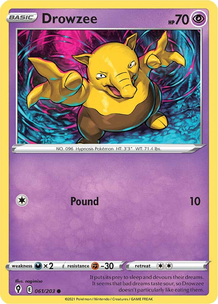 Drowzee (061/203) [Sword & Shield: Evolving Skies] | Galaxy Games LLC