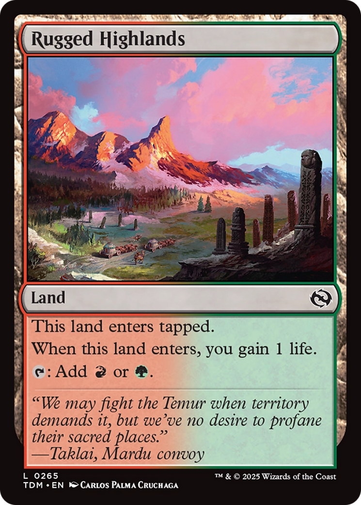 Rugged Highlands [Tarkir: Dragonstorm] | Galaxy Games LLC