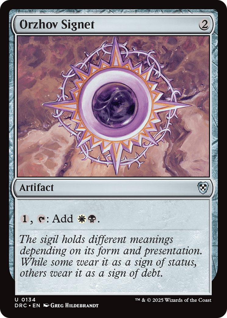 Orzhov Signet [Aetherdrift Commander] | Galaxy Games LLC