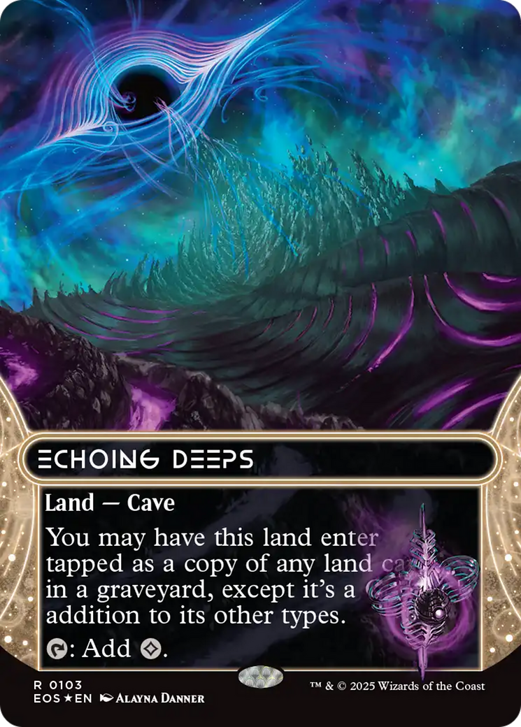 Echoing Deeps (0103) (Borderless) (Galaxy Foil) [Edge of Eternities: Stellar Sights] | Galaxy Games LLC