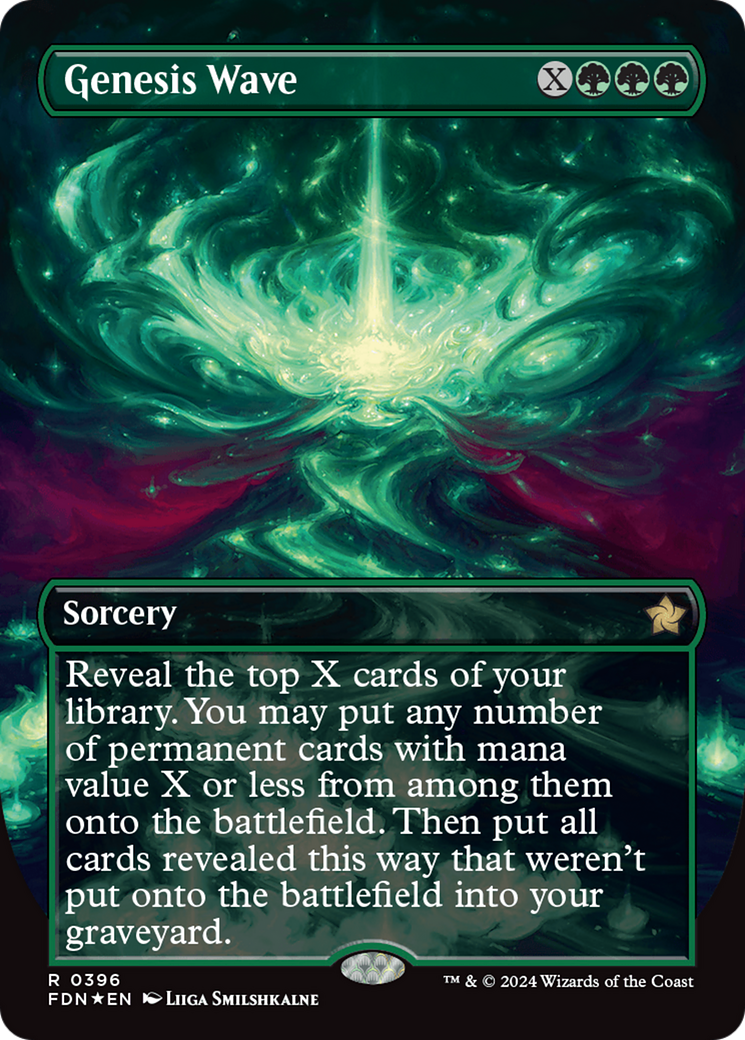 Genesis Wave (Borderless) (Mana Foil) [Foundations] | Galaxy Games LLC