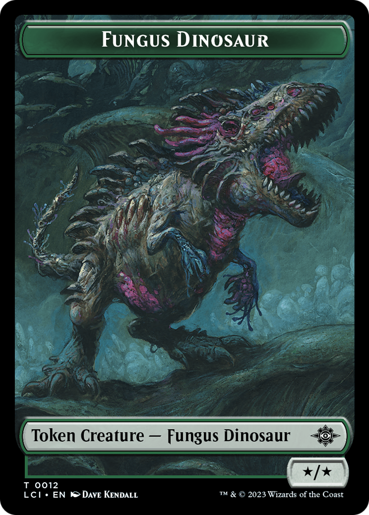 Fungus Dinosaur // Dinosaur (0001) Double-Sided Token [The Lost Caverns of Ixalan Tokens] | Galaxy Games LLC