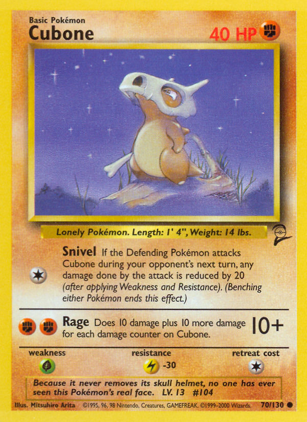 Cubone (70/130) [Base Set 2] | Galaxy Games LLC