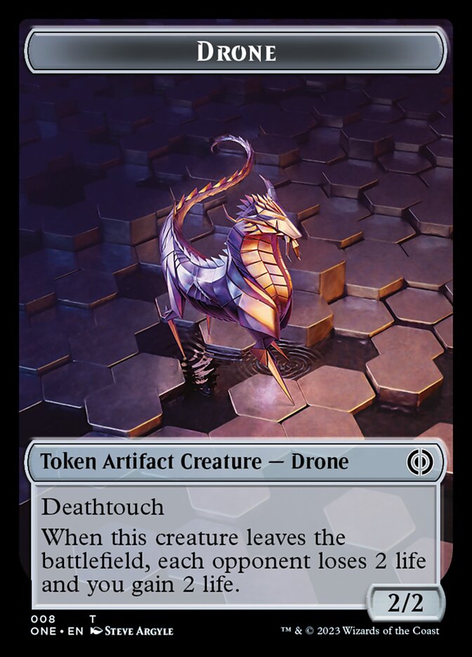 Rebel // Drone Double-Sided Token [Phyrexia: All Will Be One Tokens] | Galaxy Games LLC