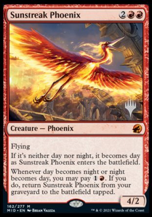 Sunstreak Phoenix (Promo Pack) [Innistrad: Midnight Hunt Promos] | Galaxy Games LLC