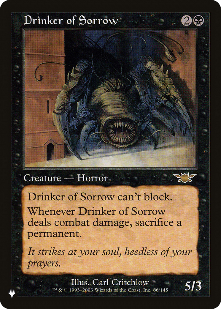 Drinker of Sorrow [The List] | Galaxy Games LLC