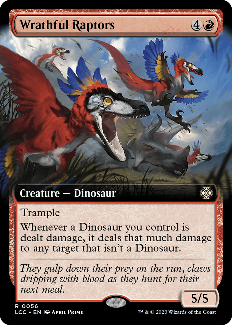 Wrathful Raptors (Extended Art) [The Lost Caverns of Ixalan Commander] | Galaxy Games LLC