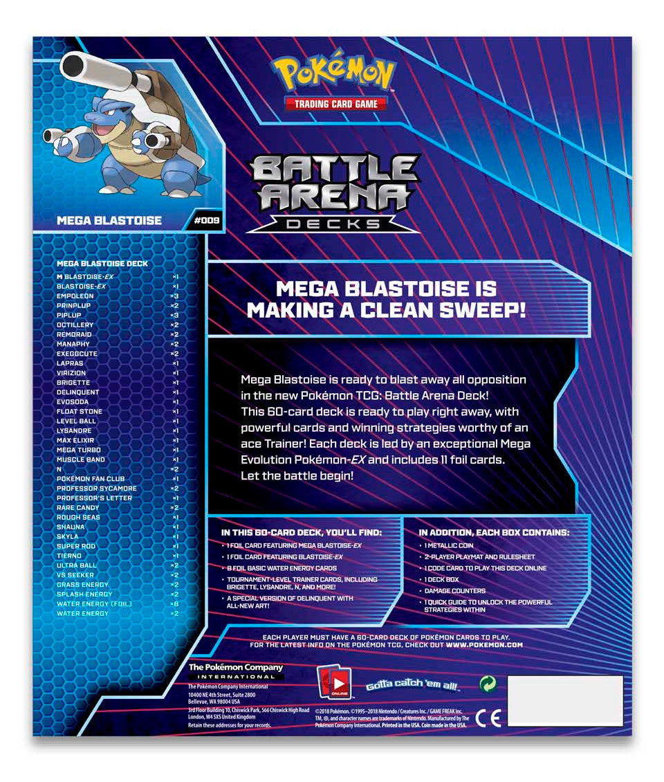 Battle Arena Deck (Mega Blastoise) | Galaxy Games LLC