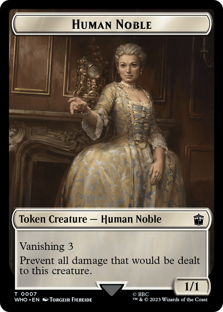 Human Noble // Mark of the Rani Double-Sided Token [Doctor Who Tokens] | Galaxy Games LLC