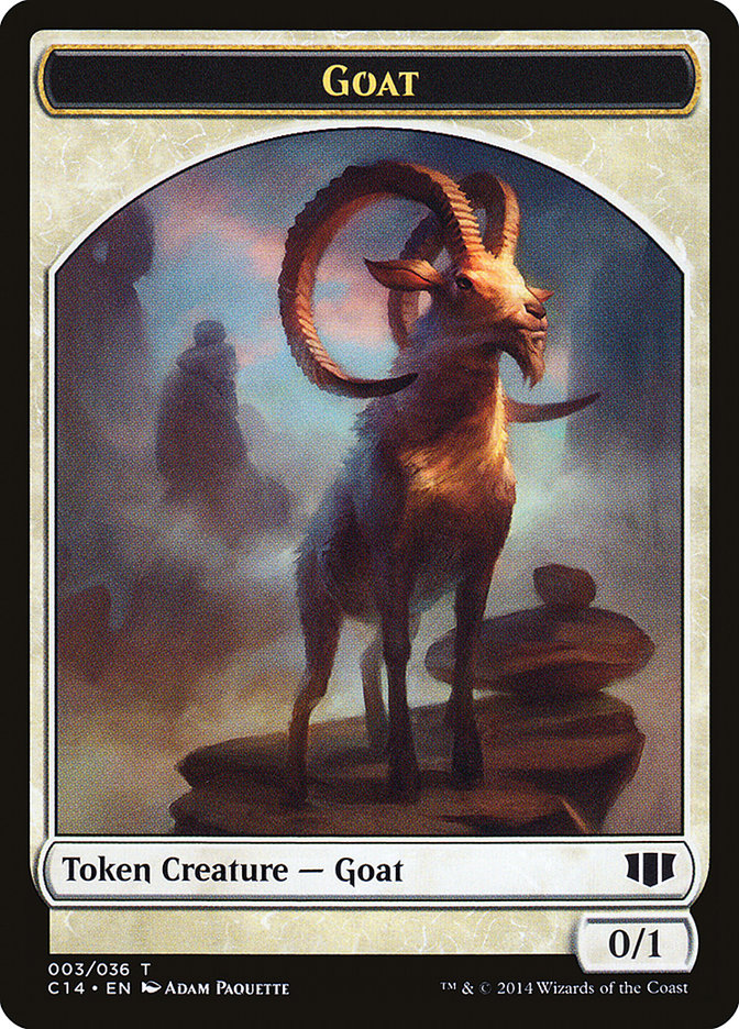 Goblin // Goat Double-Sided Token [Commander 2014 Tokens] | Galaxy Games LLC