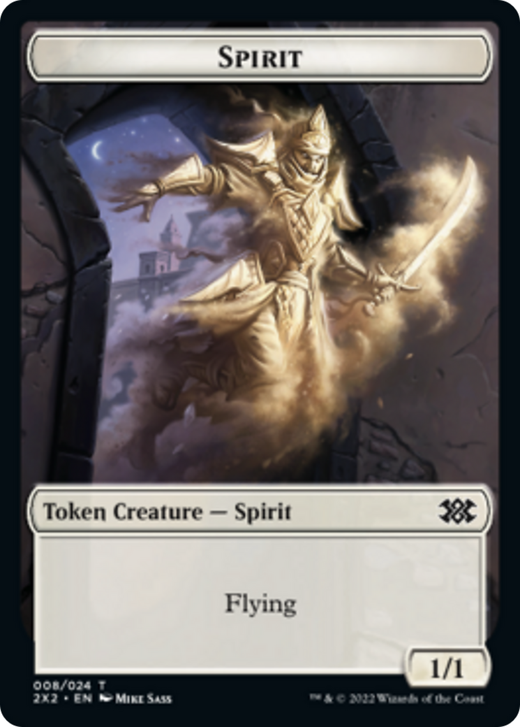 Wrenn and Six Emblem // Spirit (008) Double-Sided Token [Double Masters 2022 Tokens] | Galaxy Games LLC