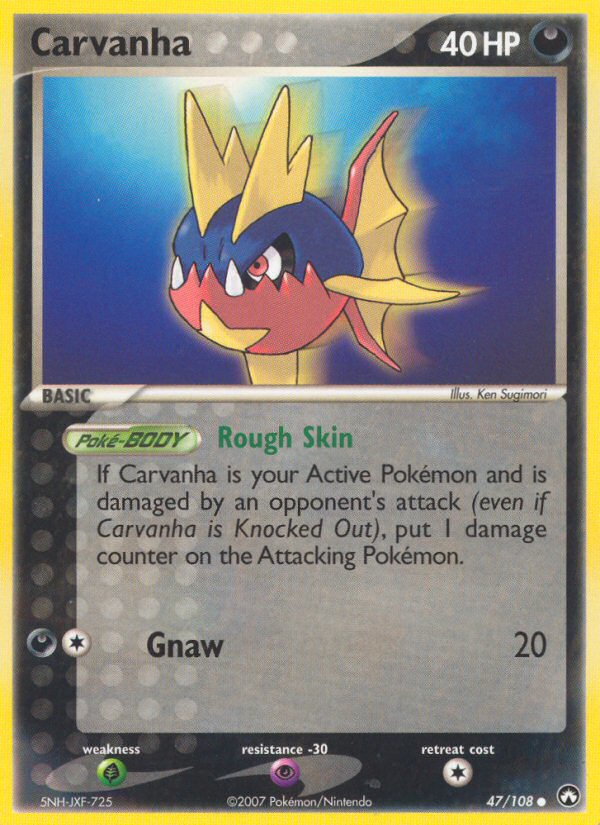 Carvanha (47/108) [EX: Power Keepers] | Galaxy Games LLC