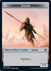 Golem (027) // Thopter Double-Sided Token [Commander 2021 Tokens] | Galaxy Games LLC