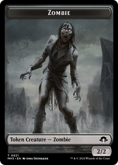 Plant (Ripple Foil) // Zombie Double-Sided Token [Modern Horizons 3 Tokens] | Galaxy Games LLC