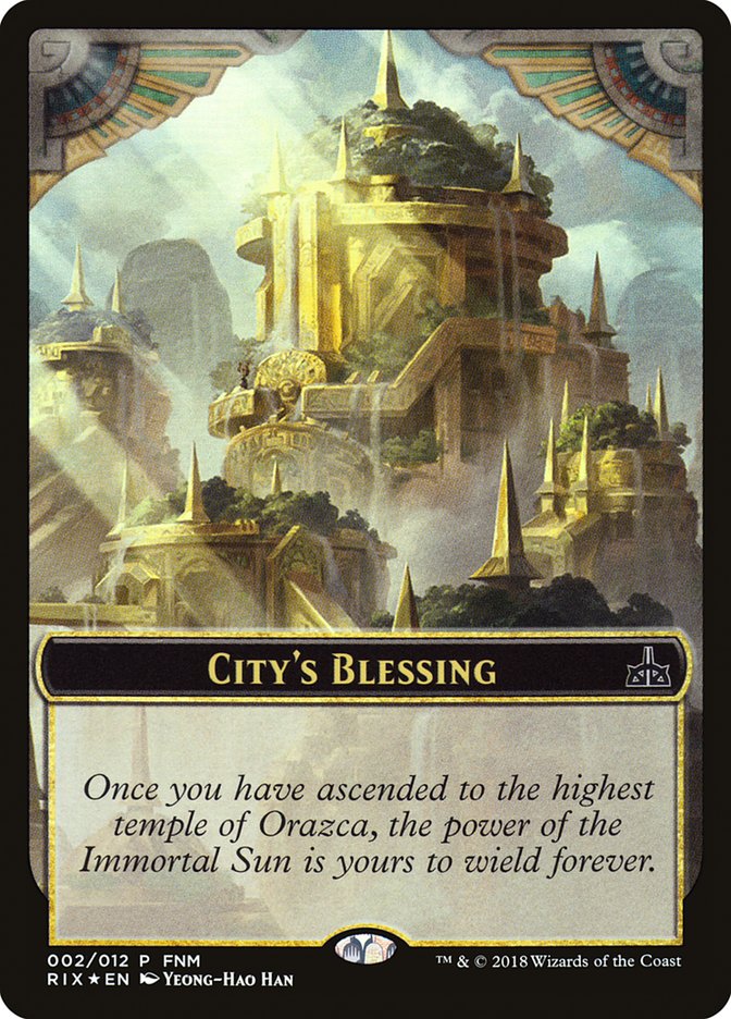 City's Blessing // Elemental Double-Sided Token [Friday Night Magic 2018] | Galaxy Games LLC