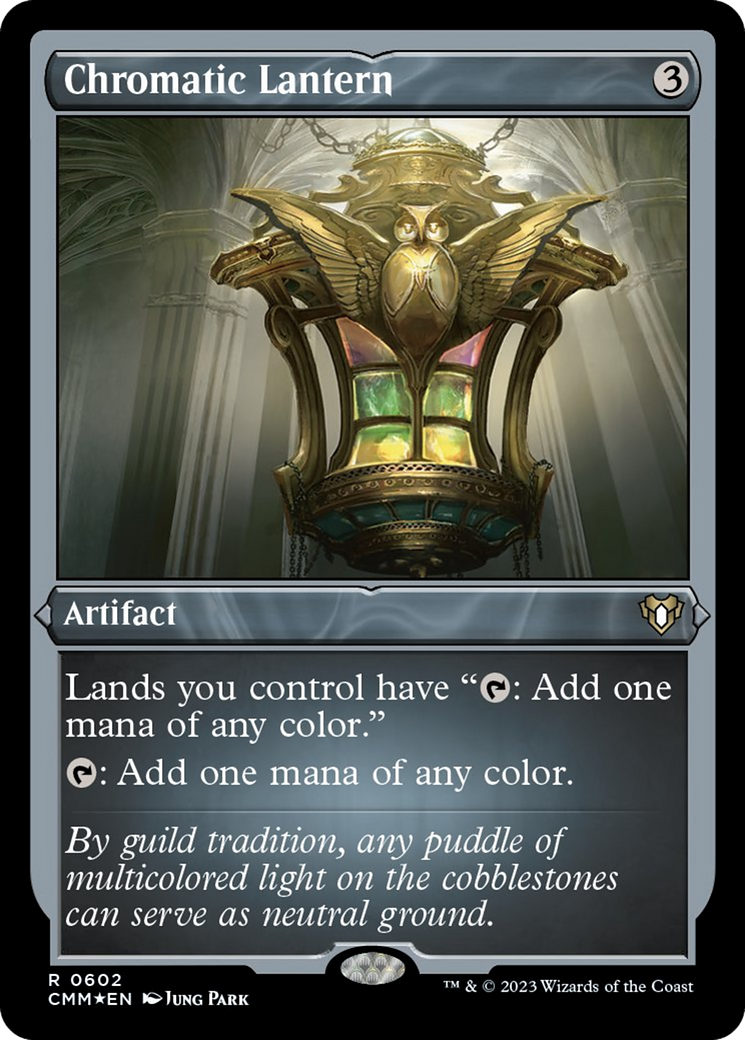 Chromatic Lantern (Foil Etched) [Commander Masters] | Galaxy Games LLC