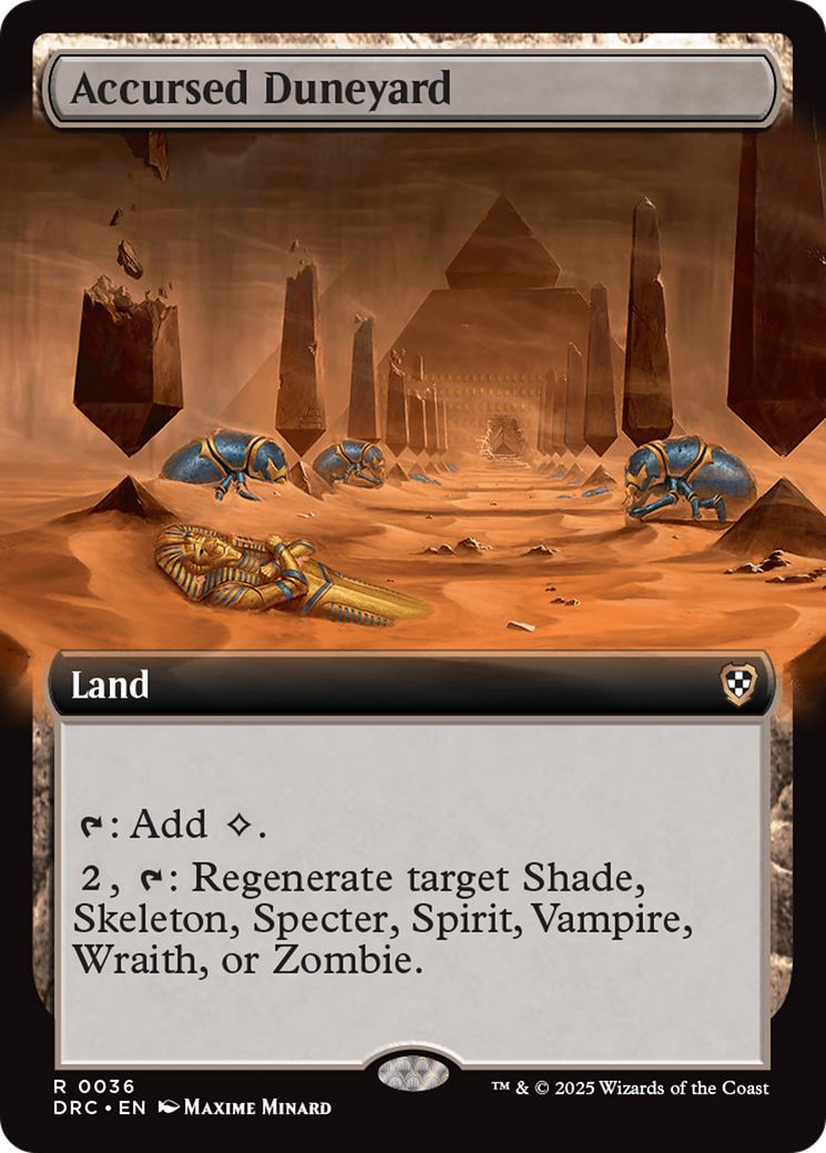 Accursed Duneyard (Extended Art) [Aetherdrift Commander] | Galaxy Games LLC