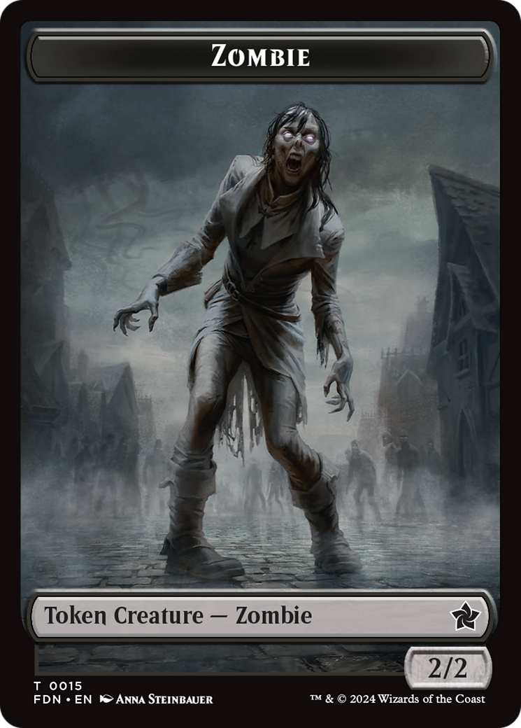 Rat // Zombie Double-Sided Token [Foundations Tokens] | Galaxy Games LLC