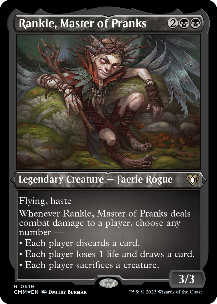 Rankle, Master of Pranks (Foil Etched) [Commander Masters] | Galaxy Games LLC