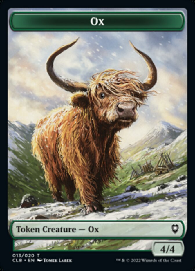 Treasure // Ox Double-Sided Token [Commander Legends: Battle for Baldur's Gate Tokens] | Galaxy Games LLC