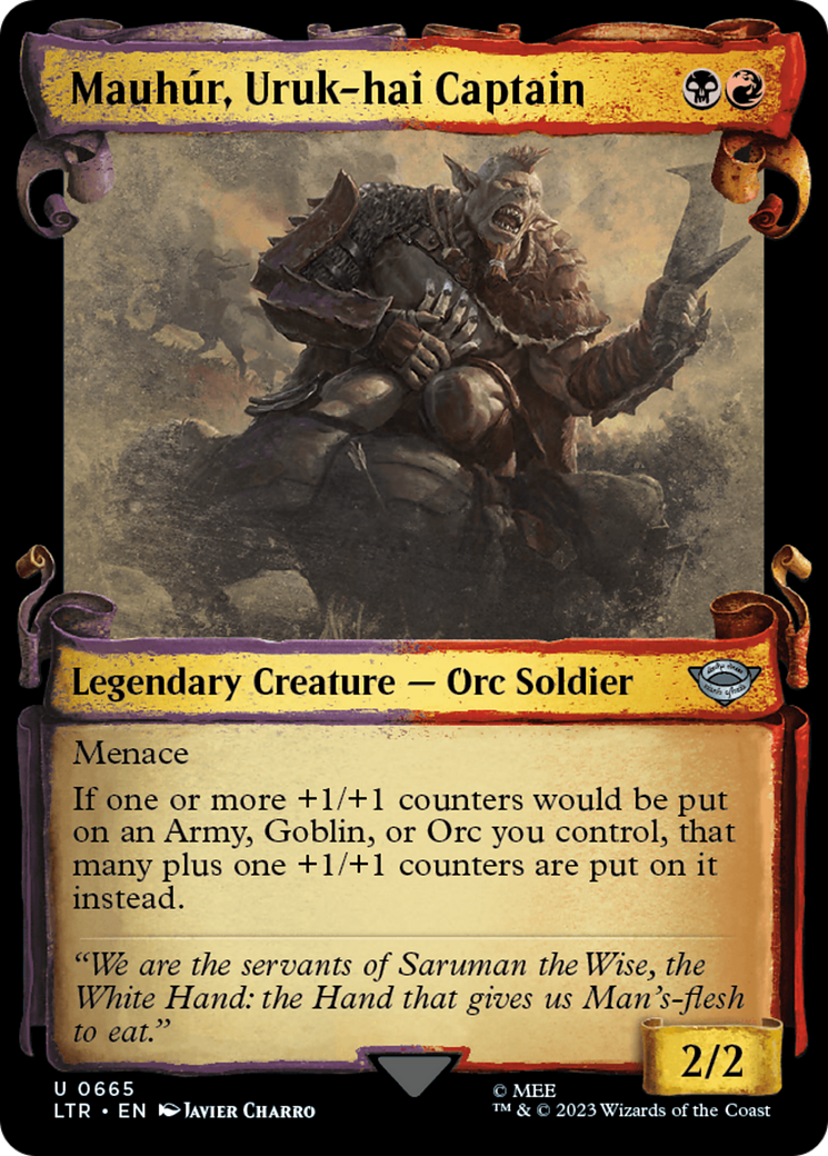 Mauhur, Uruk-hai Captain [The Lord of the Rings: Tales of Middle-Earth Showcase Scrolls] | Galaxy Games LLC