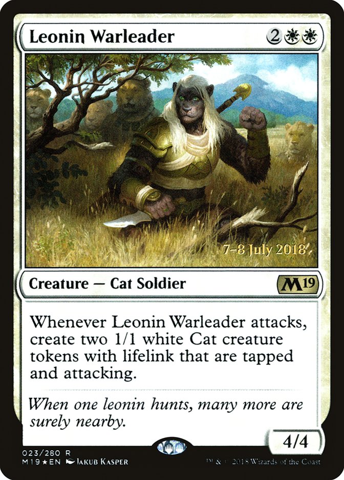 Leonin Warleader [Core Set 2019 Prerelease Promos] | Galaxy Games LLC