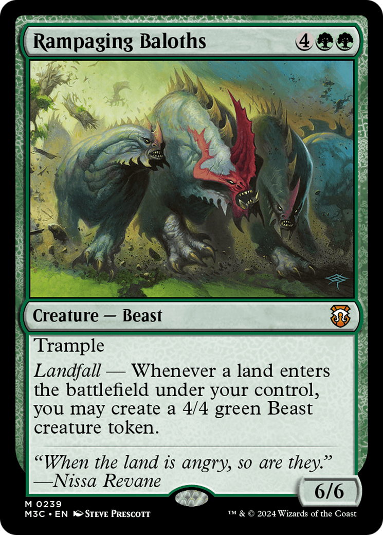 Rampaging Baloths (Ripple Foil) [Modern Horizons 3 Commander] | Galaxy Games LLC