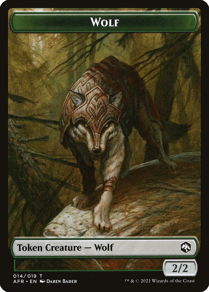 Wolf // Faerie Dragon Double-Sided Token [Dungeons & Dragons: Adventures in the Forgotten Realms Tokens] | Galaxy Games LLC