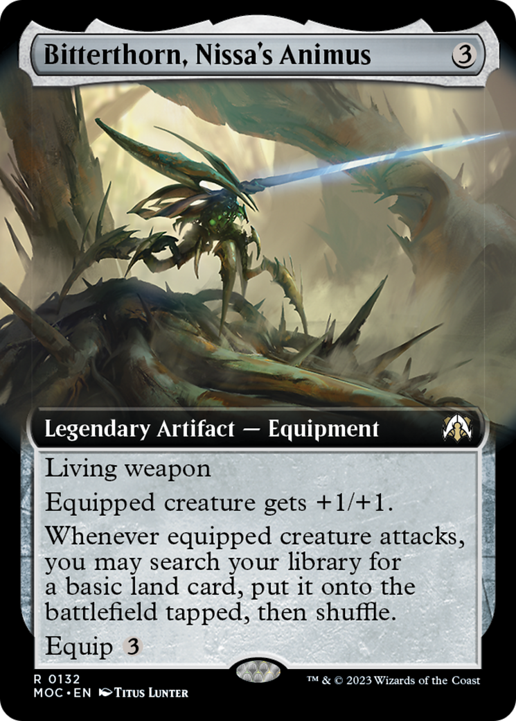 Bitterthorn, Nissa's Animus (Extended Art) [March of the Machine Commander] | Galaxy Games LLC