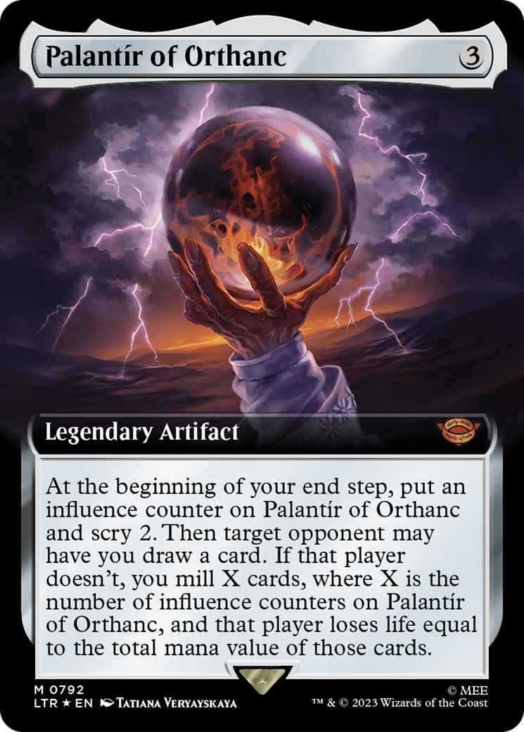 Palantir of Orthanc (Extended Art) (Surge Foil) [The Lord of the Rings: Tales of Middle-Earth] | Galaxy Games LLC