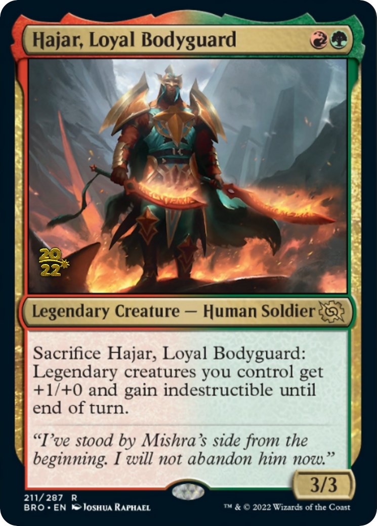 Hajar, Loyal Bodyguard [The Brothers' War Prerelease Promos] | Galaxy Games LLC