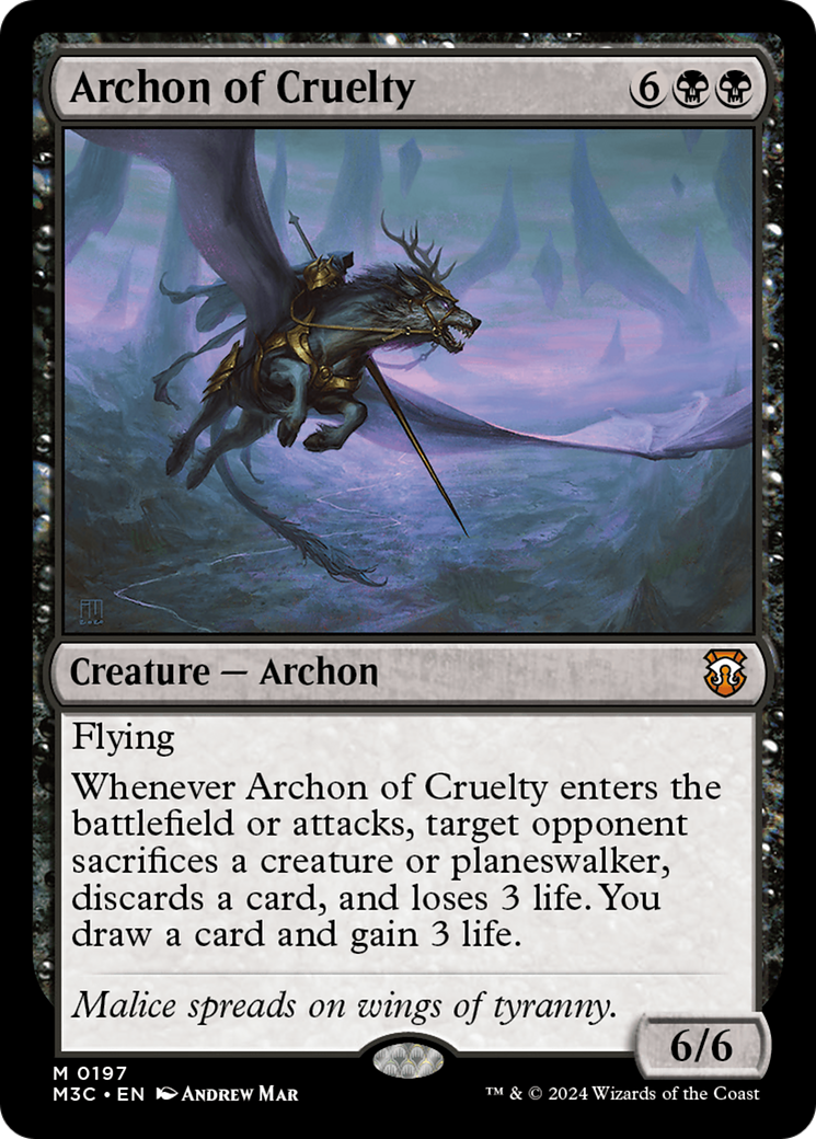 Archon of Cruelty [Modern Horizons 3 Commander] | Galaxy Games LLC