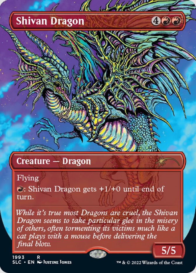 Shivan Dragon (Borderless) [Secret Lair Countdown Kit] | Galaxy Games LLC