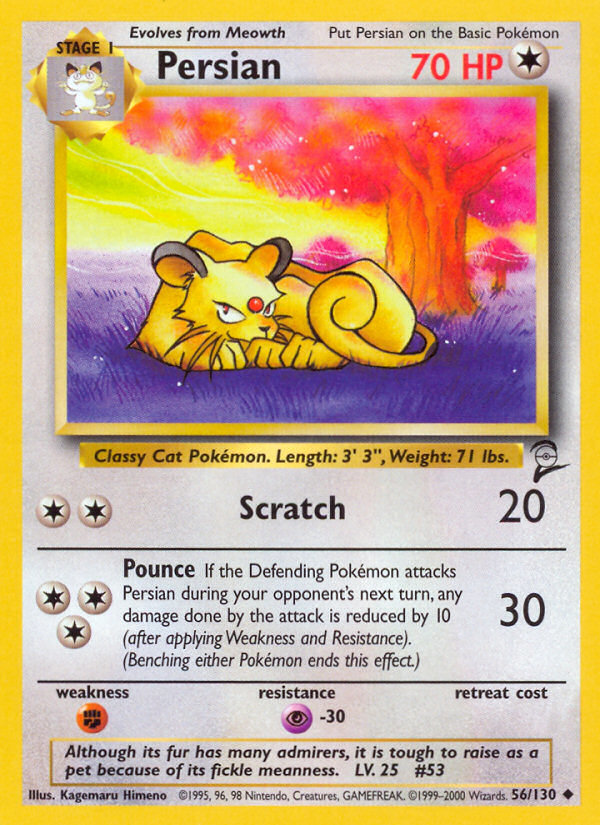 Persian (56/130) [Base Set 2] | Galaxy Games LLC