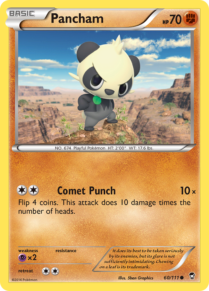 Pancham (60/111) [XY: Furious Fists] | Galaxy Games LLC