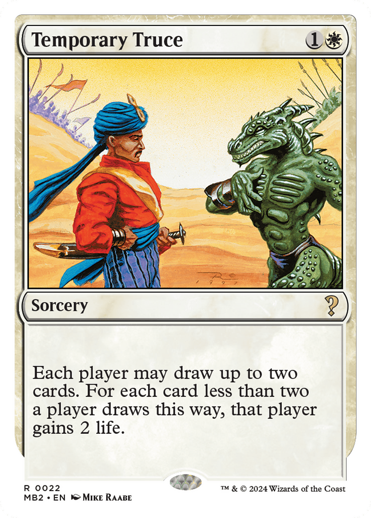 Temporary Truce (White Border) [Mystery Booster 2] | Galaxy Games LLC