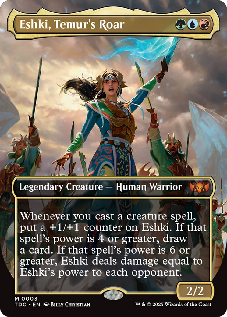 Eshki, Temur's Roar (Borderless) [Tarkir: Dragonstorm Commander] | Galaxy Games LLC