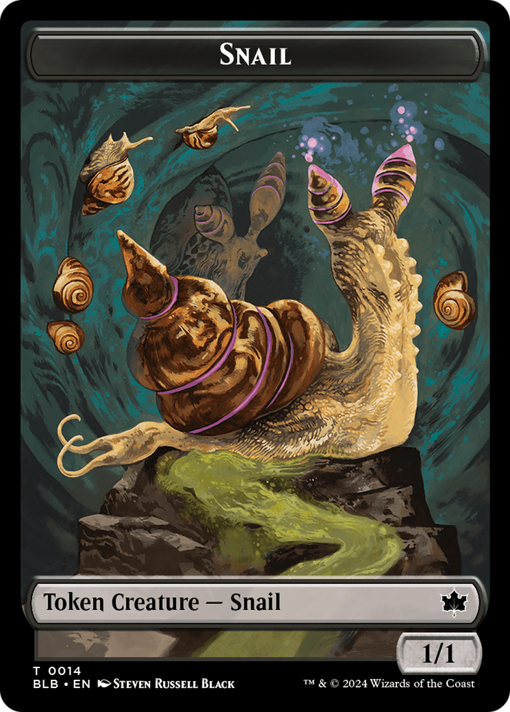 Snail // Thundertrap Trainer Double-Sided Token [Bloomburrow Tokens] | Galaxy Games LLC