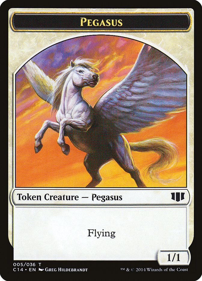 Kor Soldier // Pegasus Double-Sided Token [Commander 2014 Tokens] | Galaxy Games LLC