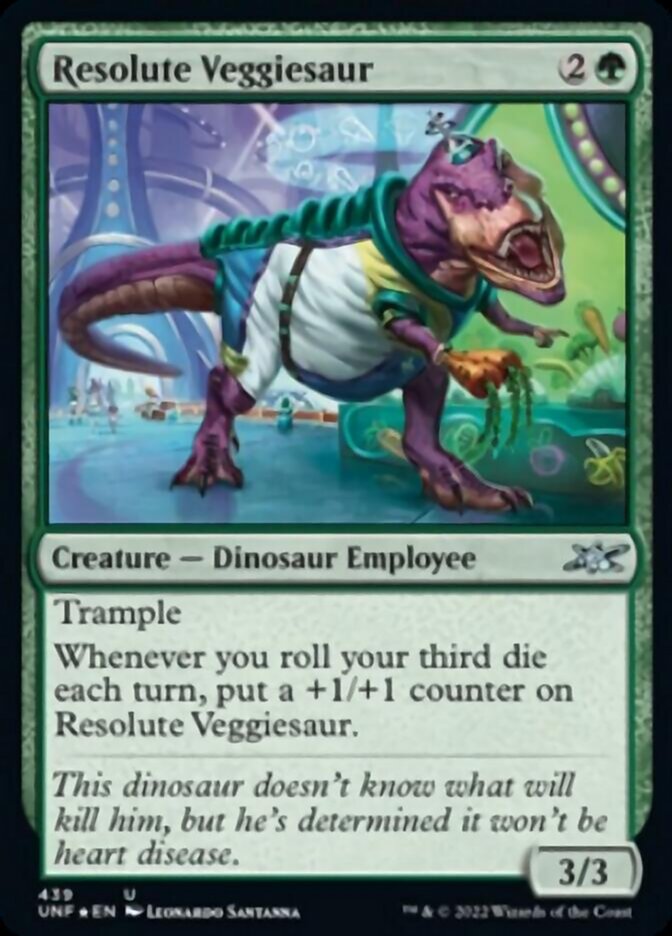 Resolute Veggiesaur (Galaxy Foil) [Unfinity] | Galaxy Games LLC