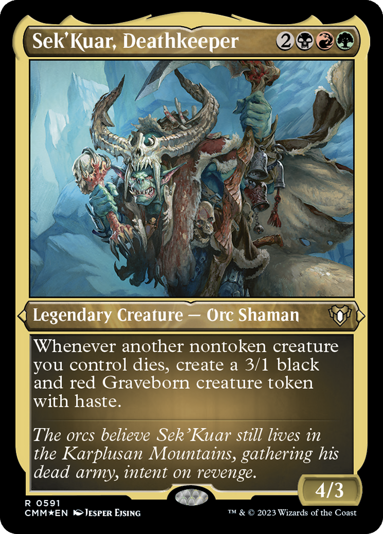 Sek'Kuar, Deathkeeper (Foil Etched) [Commander Masters] | Galaxy Games LLC