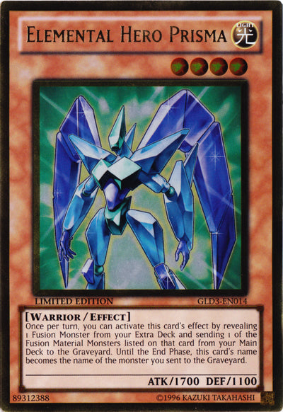 Elemental Hero Prisma [GLD3-EN014] Gold Rare | Galaxy Games LLC