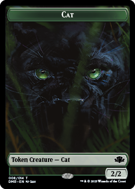 Goblin // Cat (008) Double-Sided Token [Dominaria Remastered Tokens] | Galaxy Games LLC